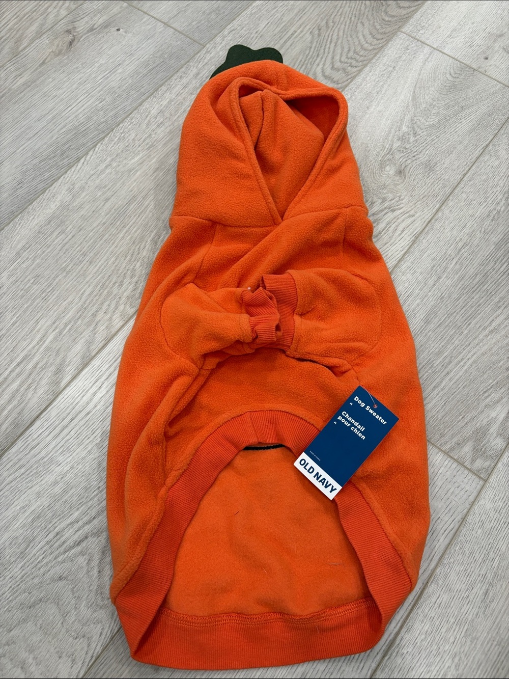 Old Navy Orange Pet Hoodie with Bow Accent size m Halloween - Picture 1 of 2